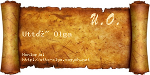 Uttó Olga névjegykártya