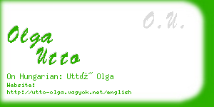 olga utto business card